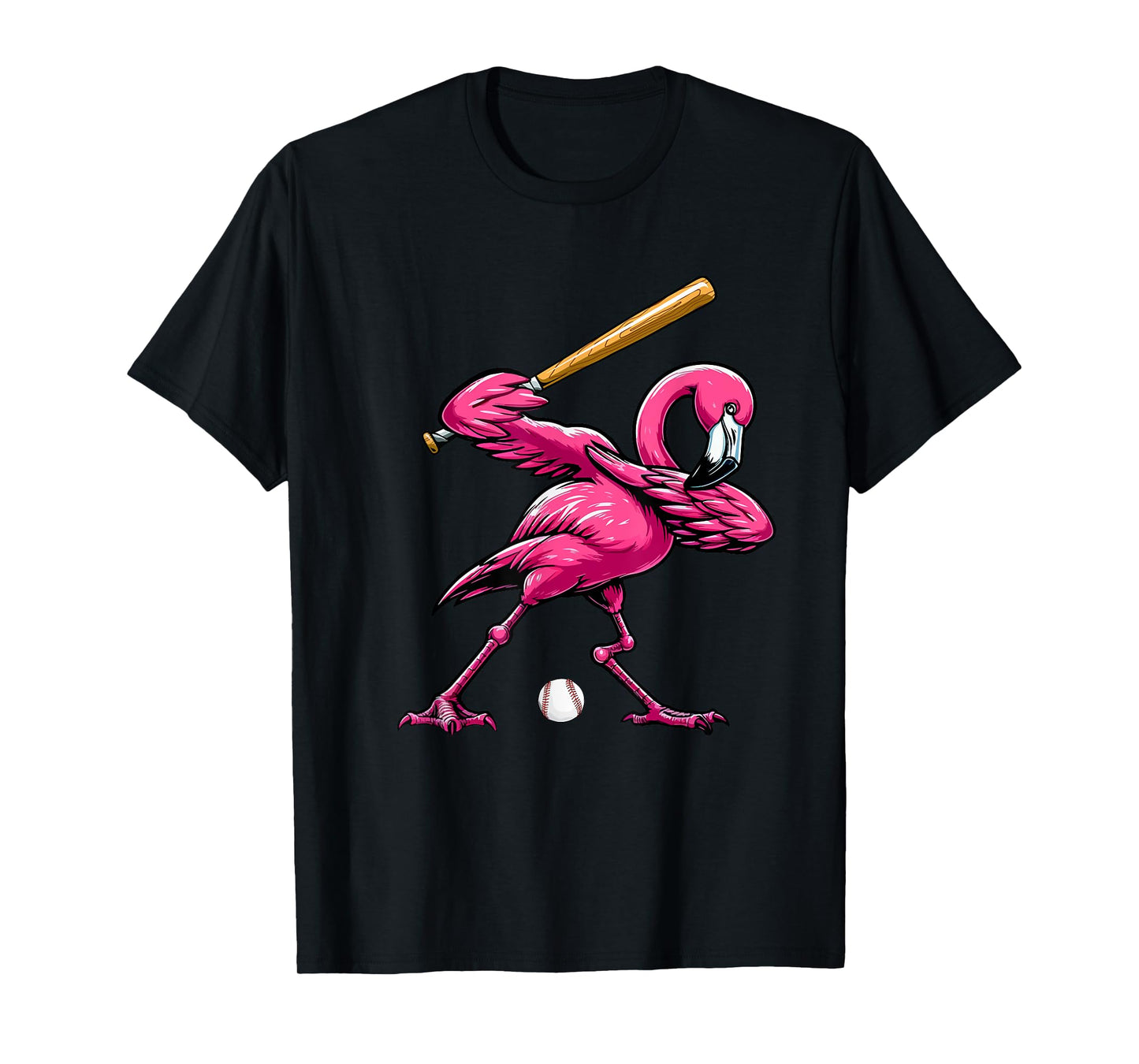 Dabbing Flamingo Costume Baseball Player Fan Lover Team T-Shirt