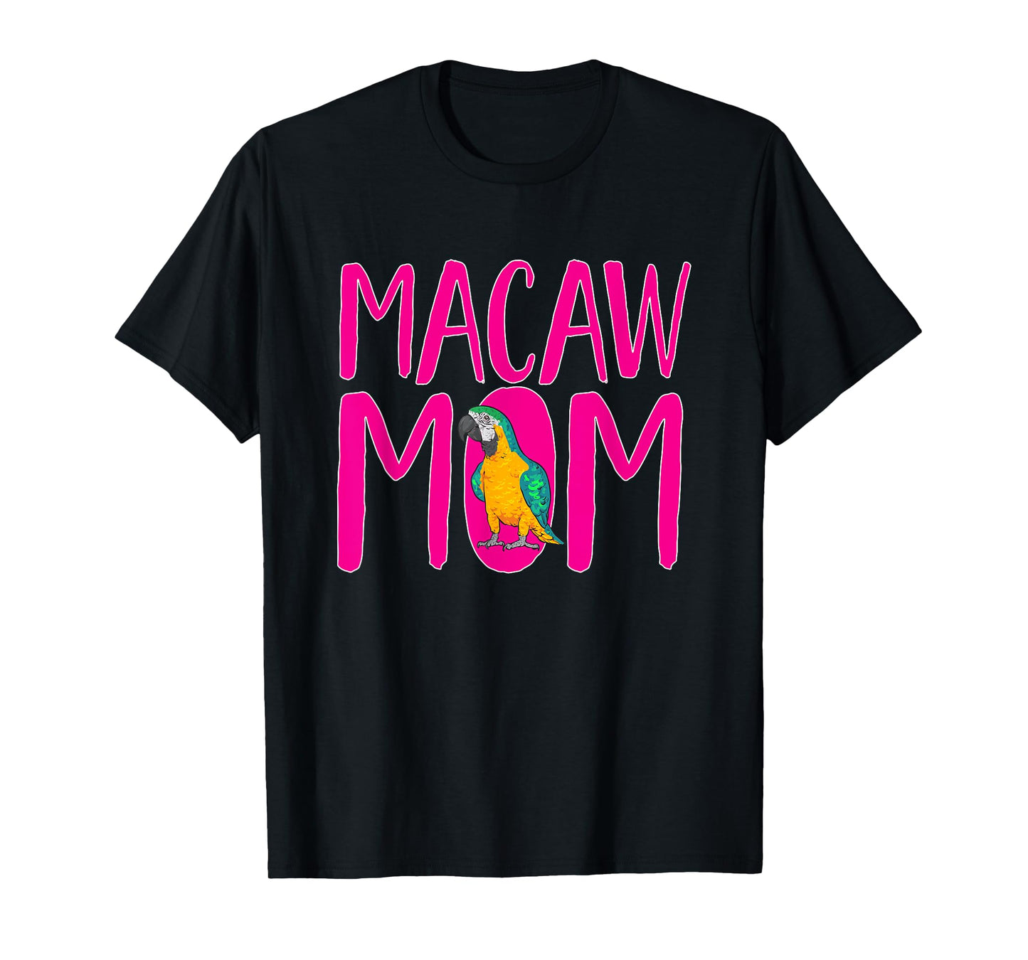 Macaw Mom Blue And Yellow Macaw Parrot T-Shirt