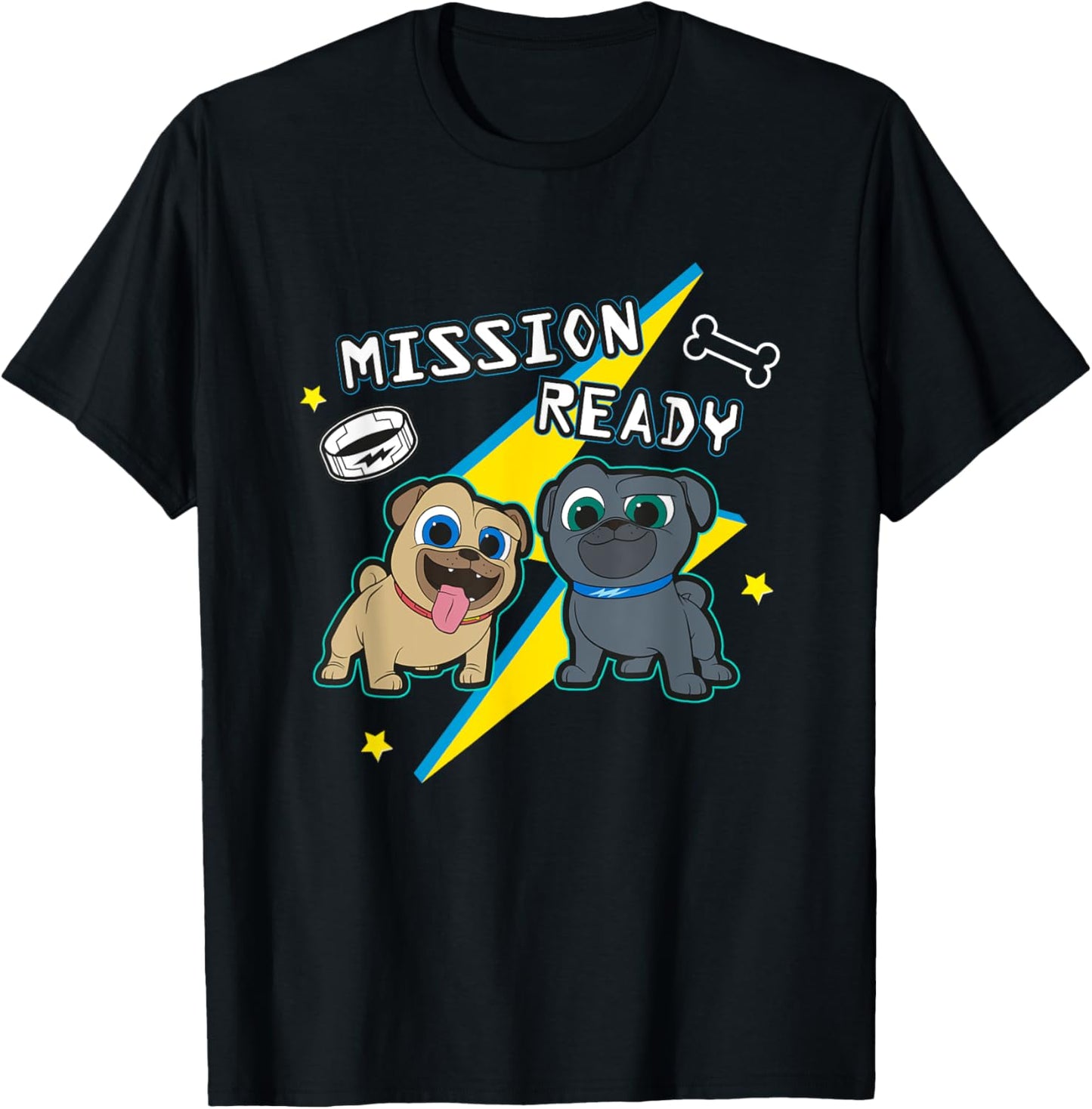 Disney Puppy Dog Pals Mission Ready Bingo Rolly Chest Logo T-Shirt