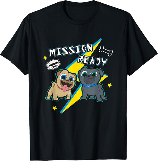 Disney Puppy Dog Pals Mission Ready Bingo Rolly Chest Logo T-Shirt