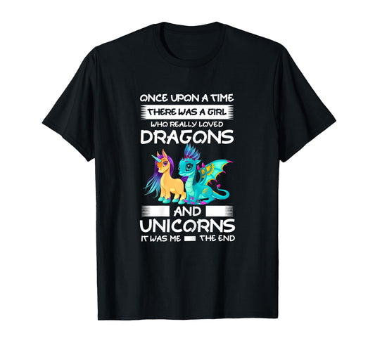 Girl Who Loved Dragons and Unicorns Unicorns T-Shirt