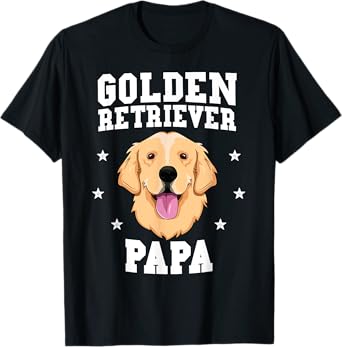 Golden Retriever Papa T-Shirt for Men Grandpa Dog Pet Owner T-Shirt
