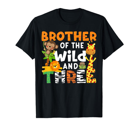 Brother Of The Wild and Three Zoo Theme Party Safari Jungle T-Shirt