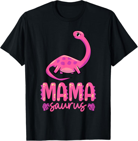 Mama Saurus Mom Mommy Family Matching Dinosaur Birthday T-Shirt