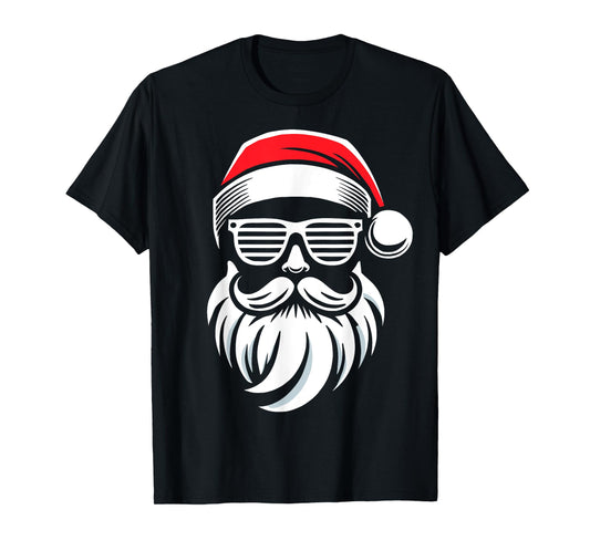 Santa claus with sunglasses and beard for christmas family T-Shirt