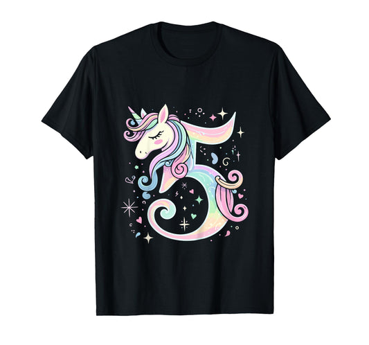 5th Birthday Party Unicorn 5 Years Old Unicorns T-Shirt