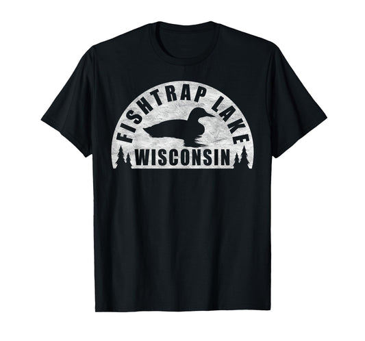 Fishtrap Lake Northern Wisconsin Loon T-Shirt
