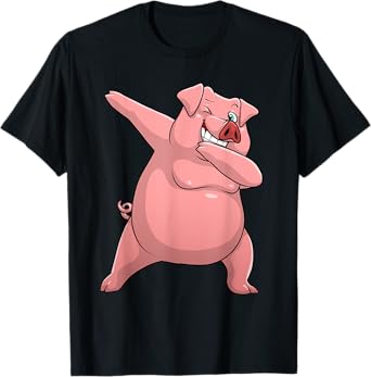 Cute Pig Art For Men Women Kids Livestock Farming Pig Lovers T-Shirt