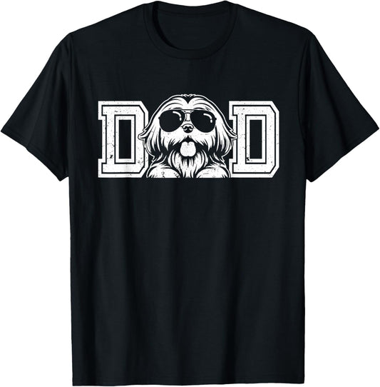 Shih Tzu Dog Owner For Men Shih Tzu Dad Father's Day T-Shirt