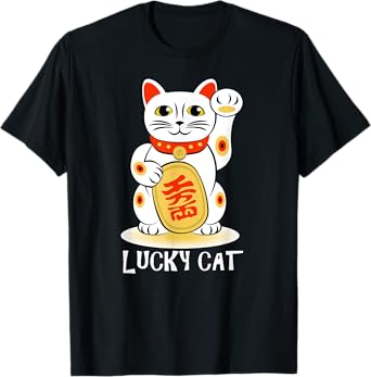 Lucky Cat t shirt; Maneki Neko t shirt; Cat t shirt; T-Shirt