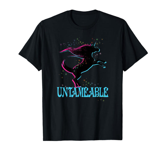 Retro Unicorn Untameable Shirt 80's Free Freedom Wild Spirit