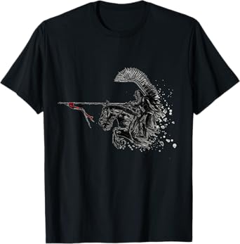 One Fantasy Designs Polish Winged Hussar Cavalry T-Shirt - Men's Unisex-Adults Black Short Sleeve Classic Fit T-Shirt - Medieval Sports T-Shirt - Small