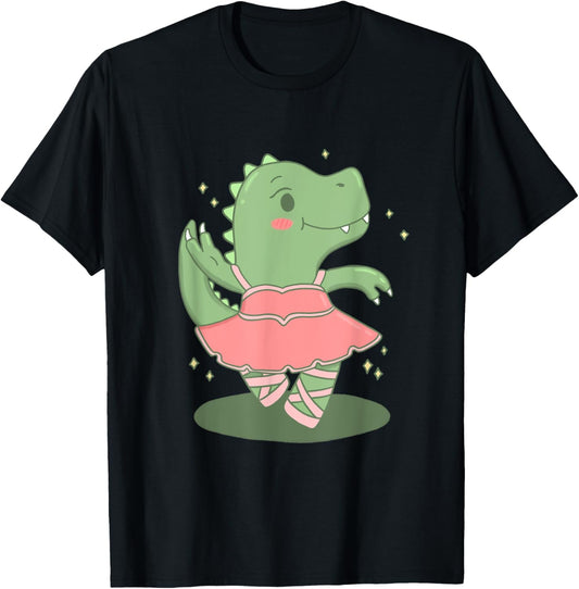 Dancing T-Rex Dinosaur Ballerina for Ballet Dancer T-Shirt