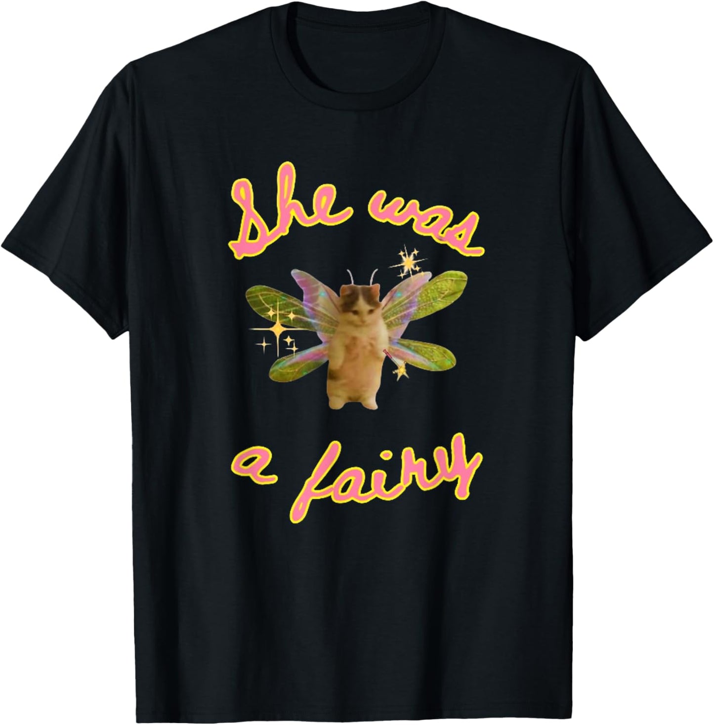 She Was A Fairy Meme, Funny Cat Meme, Cat Meme Gift T-Shirt