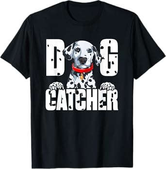 Soft Dog Catcher Costume Dalmatian Easy Family Costume Men Women Kids T-Shirt