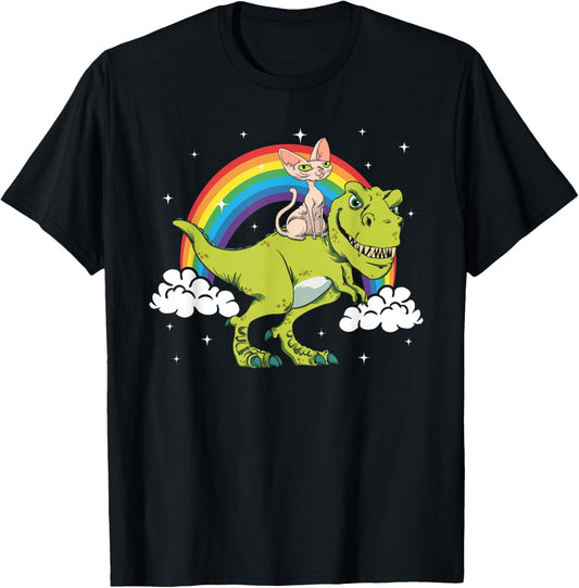 Sphynx Cat Kitten T Rex Dinosaur Tyrannosaurus Tshirt Gift Men Women Girls Kids T-Shirt