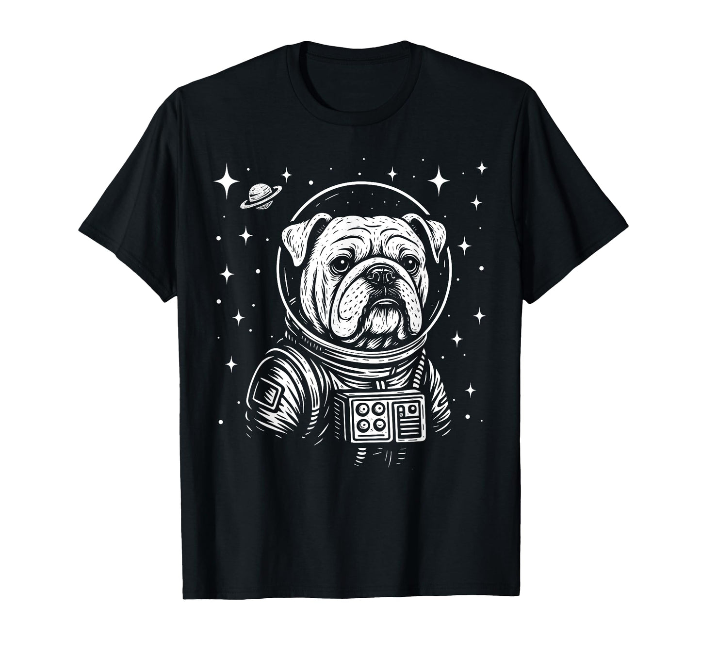 Astronaut English Bulldog Space Galaxy Dog Lovers T-Shirt
