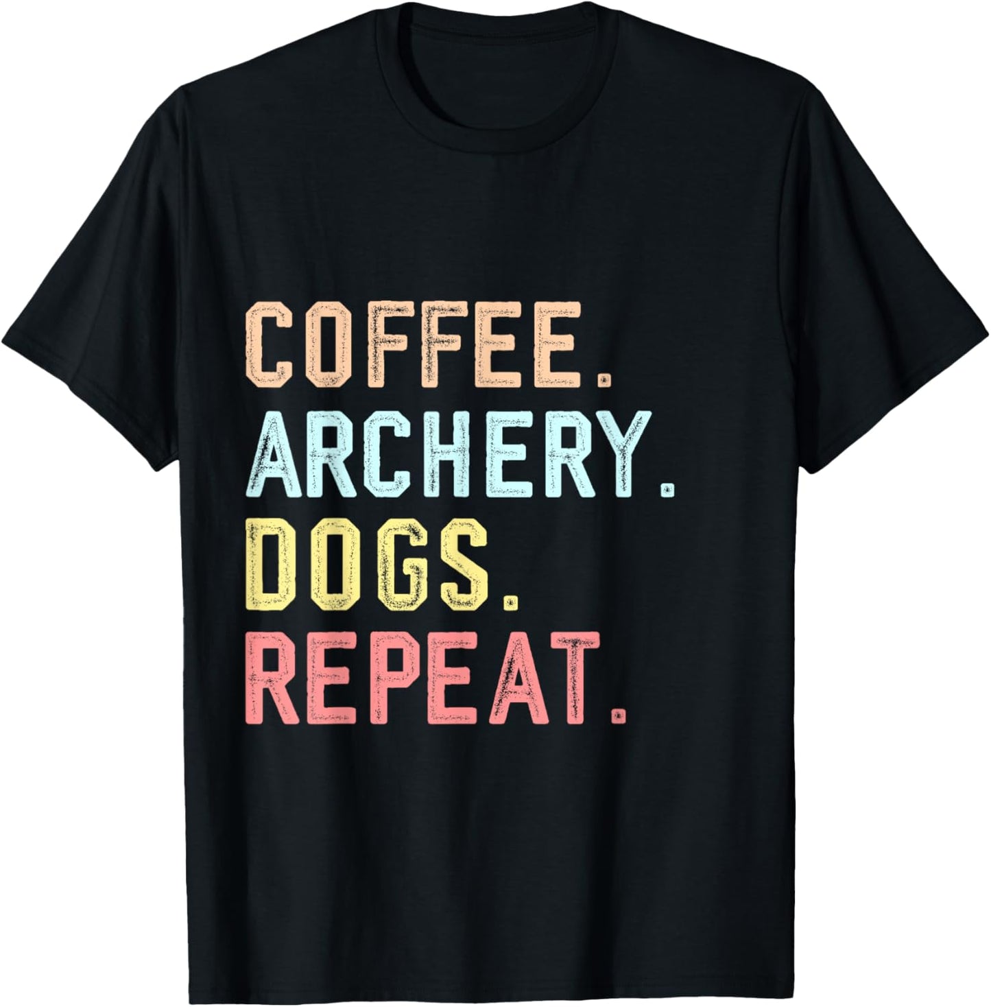 Funny Coffee Archery Dogs Cute Dog Mom Archery T-Shirt