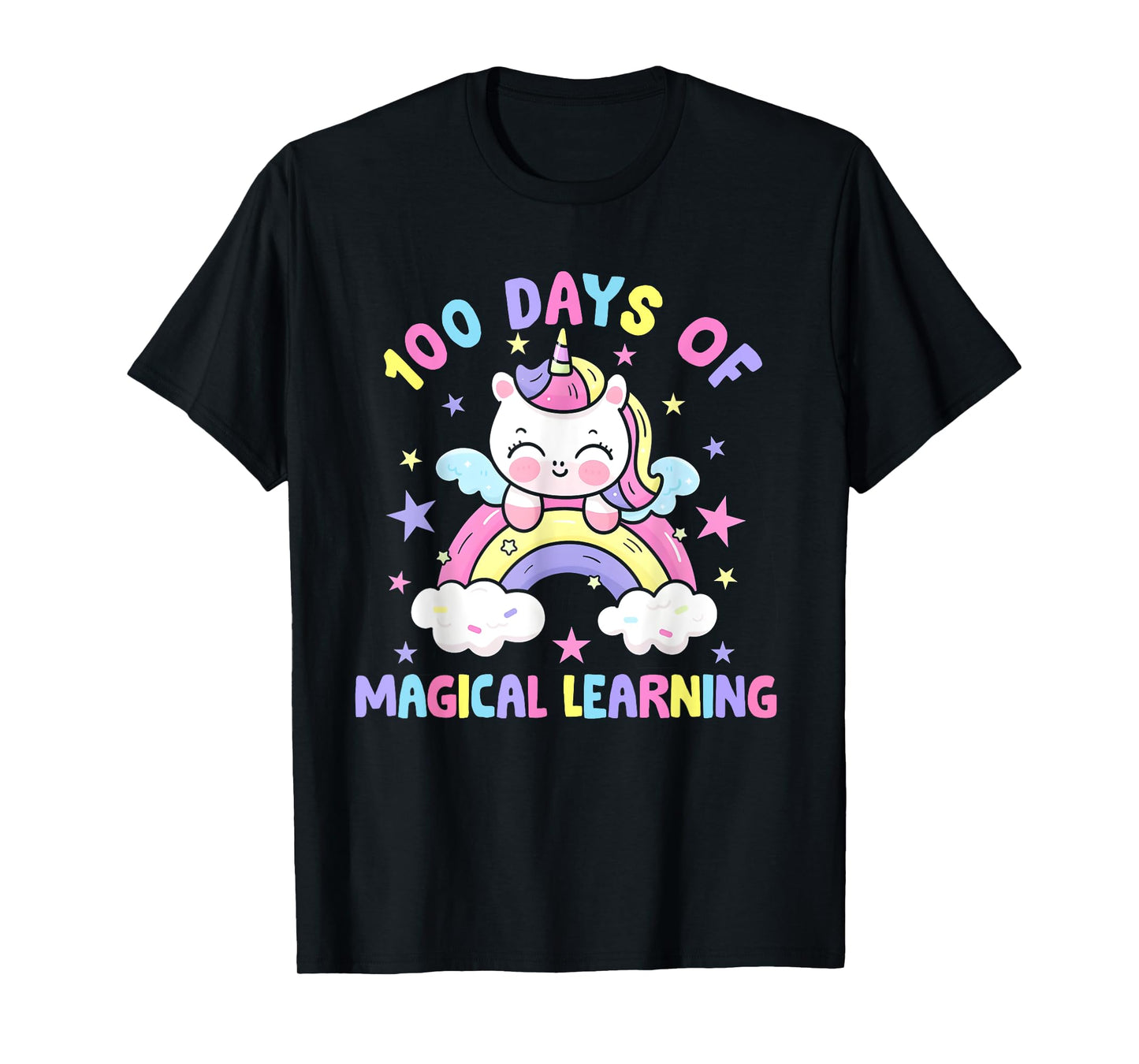100th Day Of School Unicorn Girls 100 Days Of School Girls T-Shirt