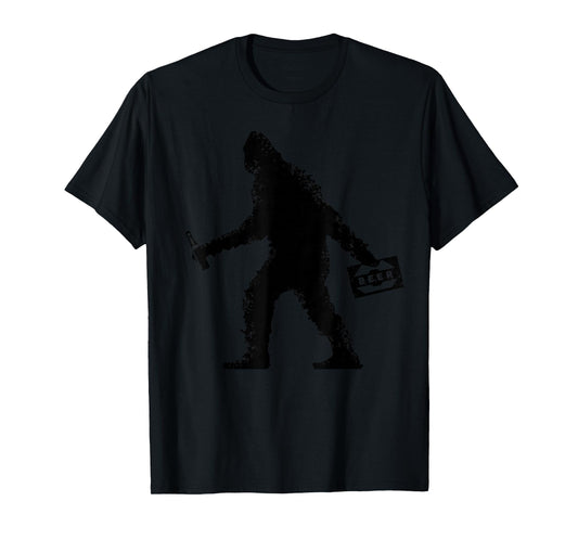 Funny Bigfoot Beer Design: Drinking With Sasquatch T-Shirt