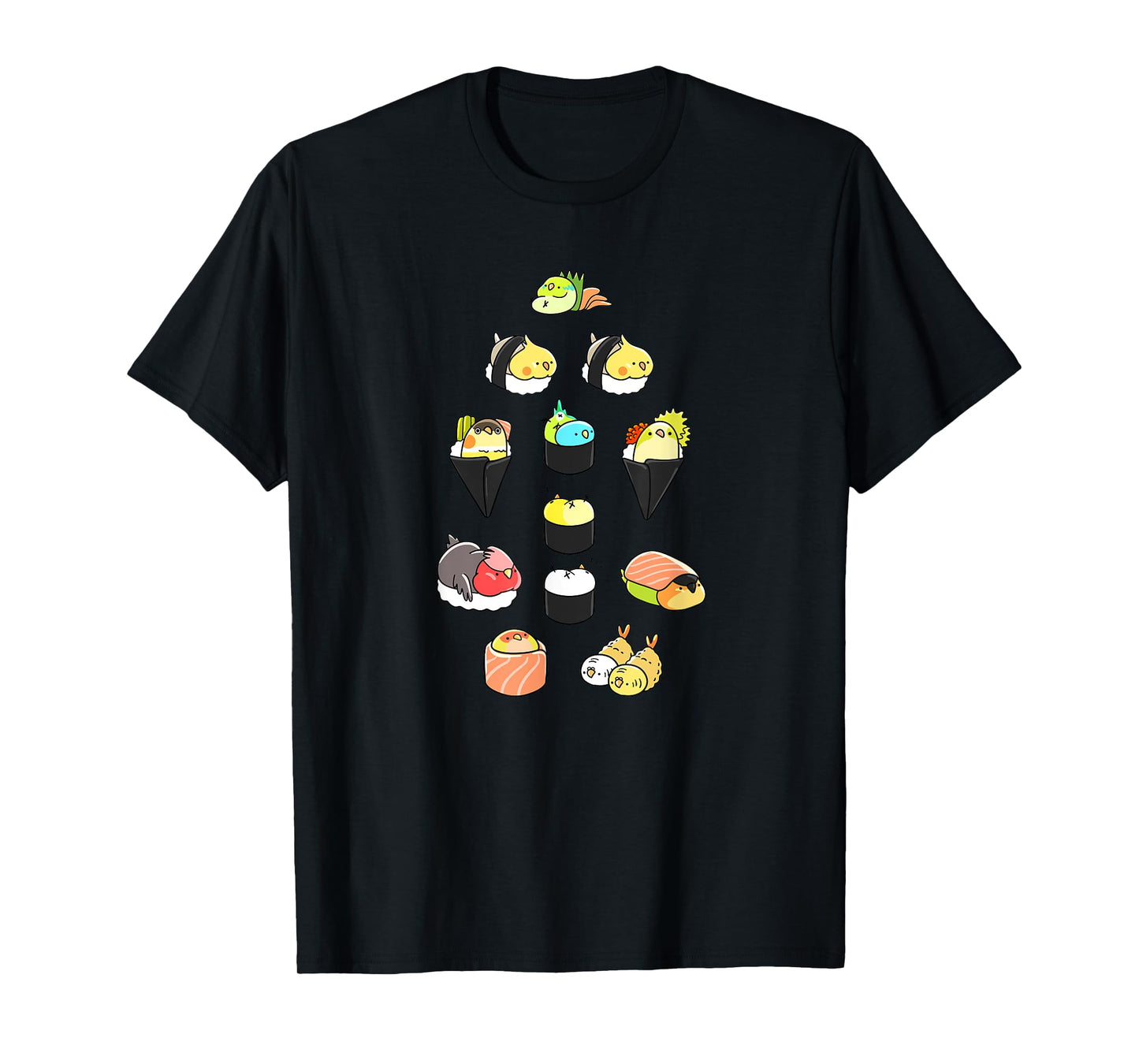 Bird Sushi Rolls Tempura Funny Fowl Animal Bird Lover Gift T-Shirt