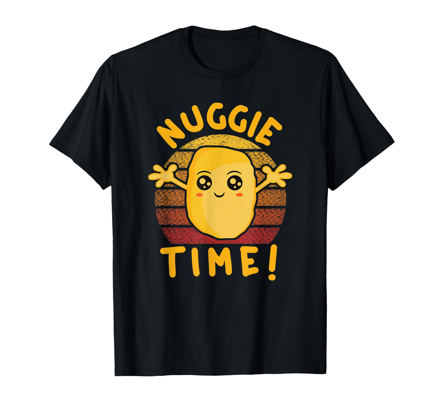 Nuggie Time! Happy Kawaii Chicken Nugget With Open Arms T-Shirt