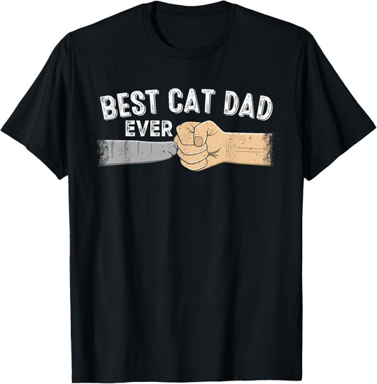 Best Cat Dad Ever Funny Daddy Cats Lover Father's Day T-Shirt