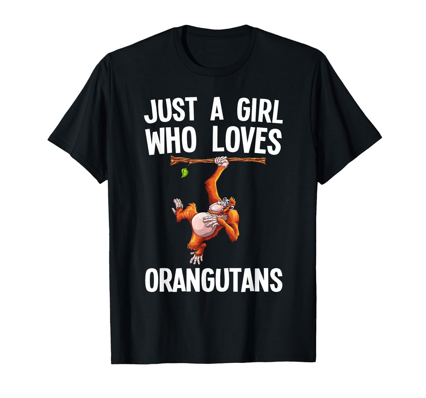 Funny Orangutan Art For Girls Women Monkey Orang Ape Lover T-Shirt