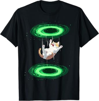 Funny Cat falls through Portal for Kitten and Cats Lovers T-Shirt