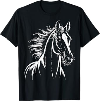 Horse Silhouette Graphic Riding T-Shirt
