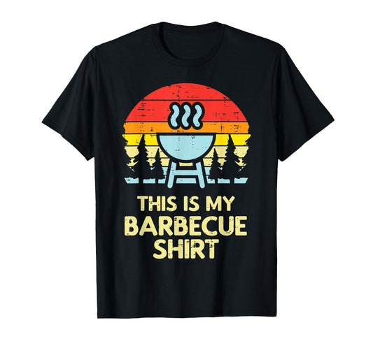 This Is My Barbecue Shirt Retro Bbq Grilling Men Women Kids T-Shirt