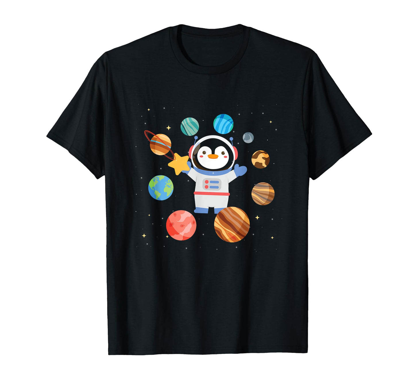 Cute Penguin Astronaut | Galaxy | Space Penguins T-Shirt