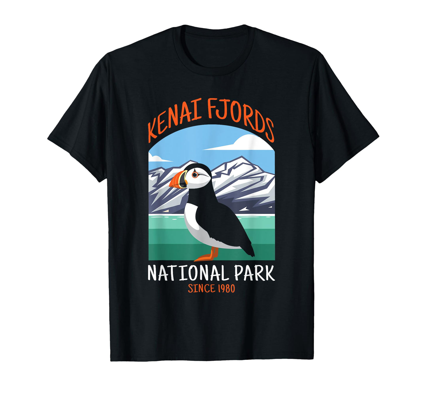 Kenai Fjords National Park US Puffin Bird Alaska T-Shirt