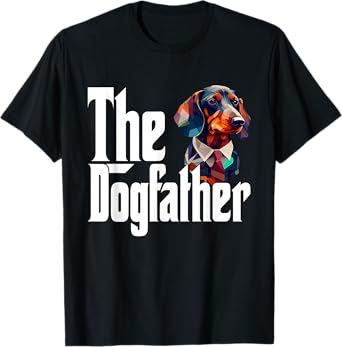 Dachshund Dog Dad Dogfather Dogs Daddy Father T-Shirt