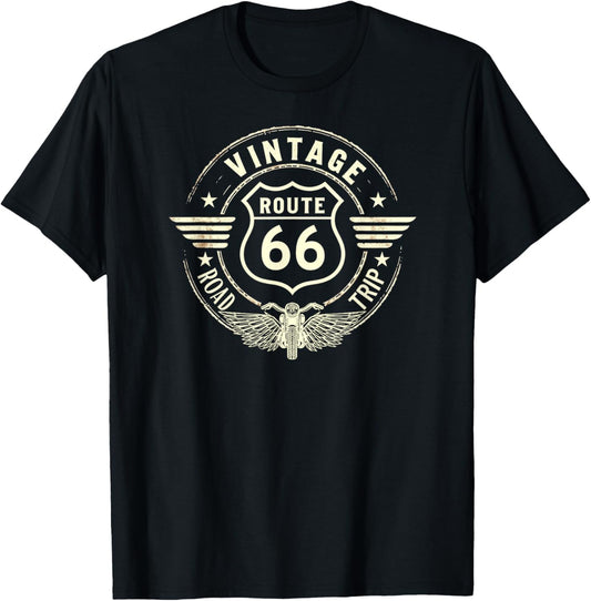 Retro Route 66 Road Trip Vintage Adventure T-Shirt