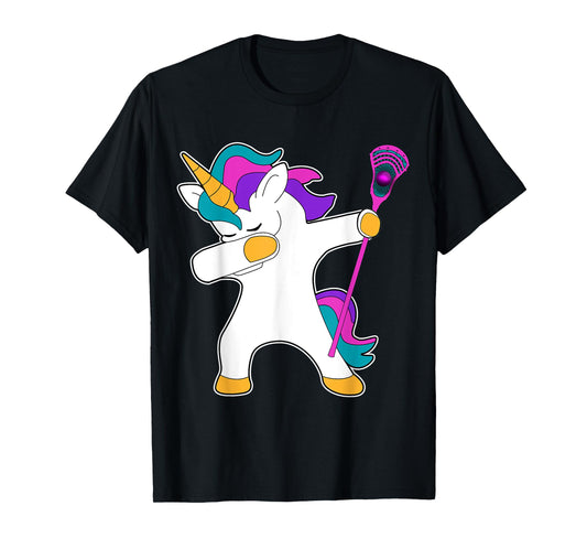 Dabbing Unicorn Lacrosse LAX Shirt Funny Tee Gift T-Shirt