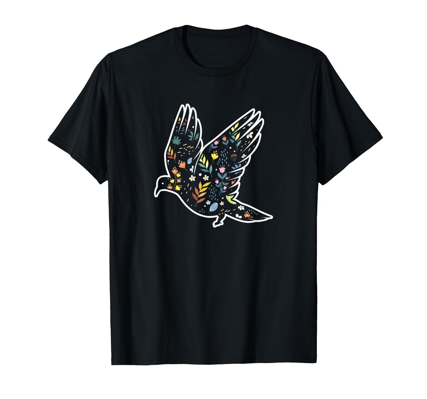Floral Pattern Pigeon T-Shirt