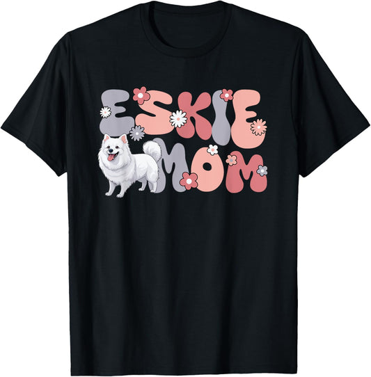 American Eskimo Dog Groovy World's Best Eskie Mom T-Shirt
