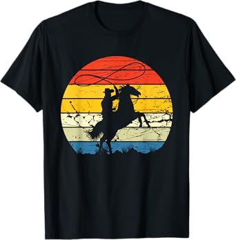 Horse Roping - Western Roper Equestrian Header Heeler Cowboy T-Shirt