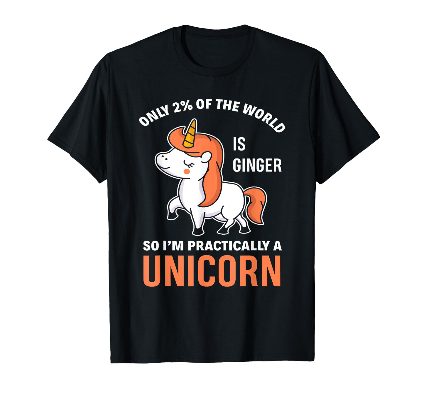 Funny Redhead Unicorn Ginger Woman Girls Gift T-Shirt