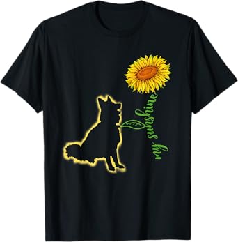 Dog Lover My Sunshine Sunflower Dog T-Shirt for Men Women Kids
