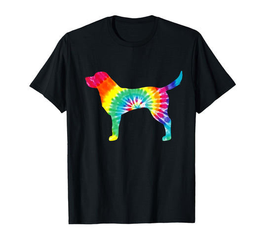 Tie Dye Dog Shirt Hippie Labrador Retro T-shirt Puppy Gift T-Shirt
