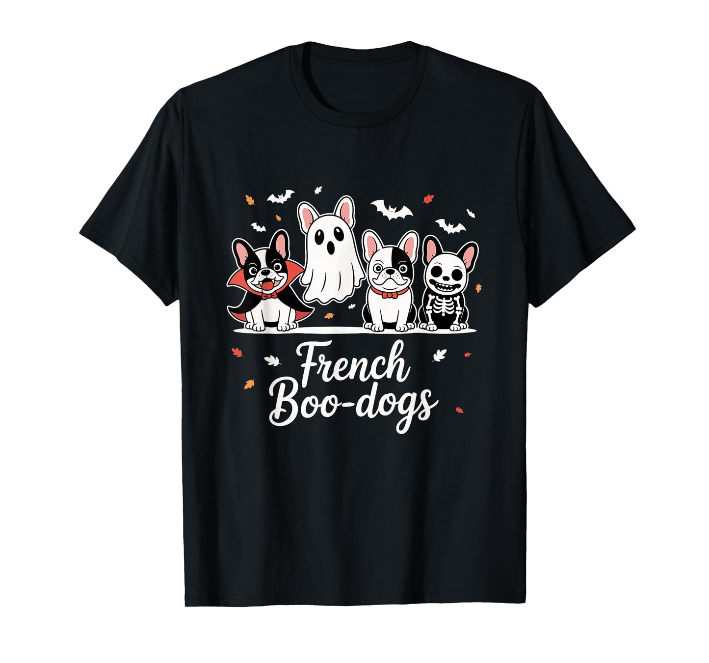 French Boo-Dog Halloween Ghost French Bulldog Fall Autumn T-Shirt