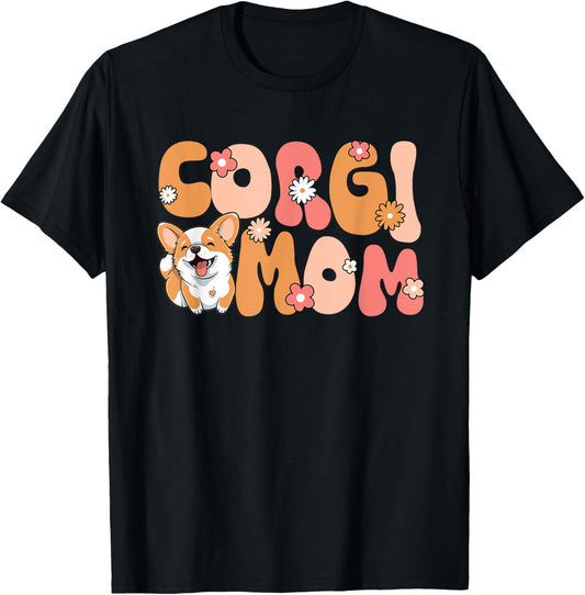 Welsh Corgi Pembroke Groovy World's Best Corgi Mom T-Shirt