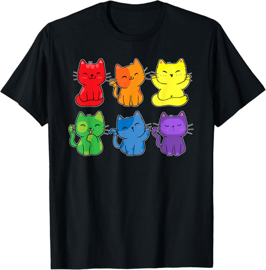 Gay Pride Cats LGBT T-Shirt