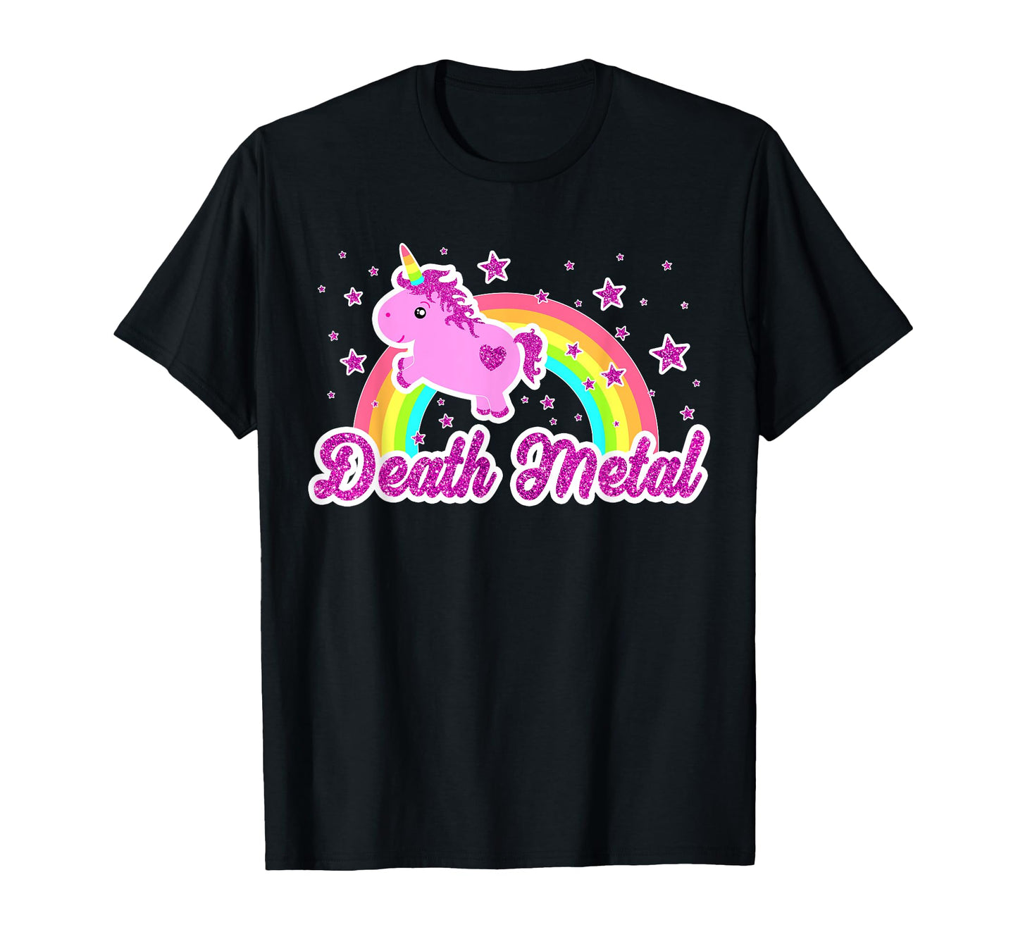 Death Metal Music Funny Ironic Cool Unicorn Tee Festival T-Shirt