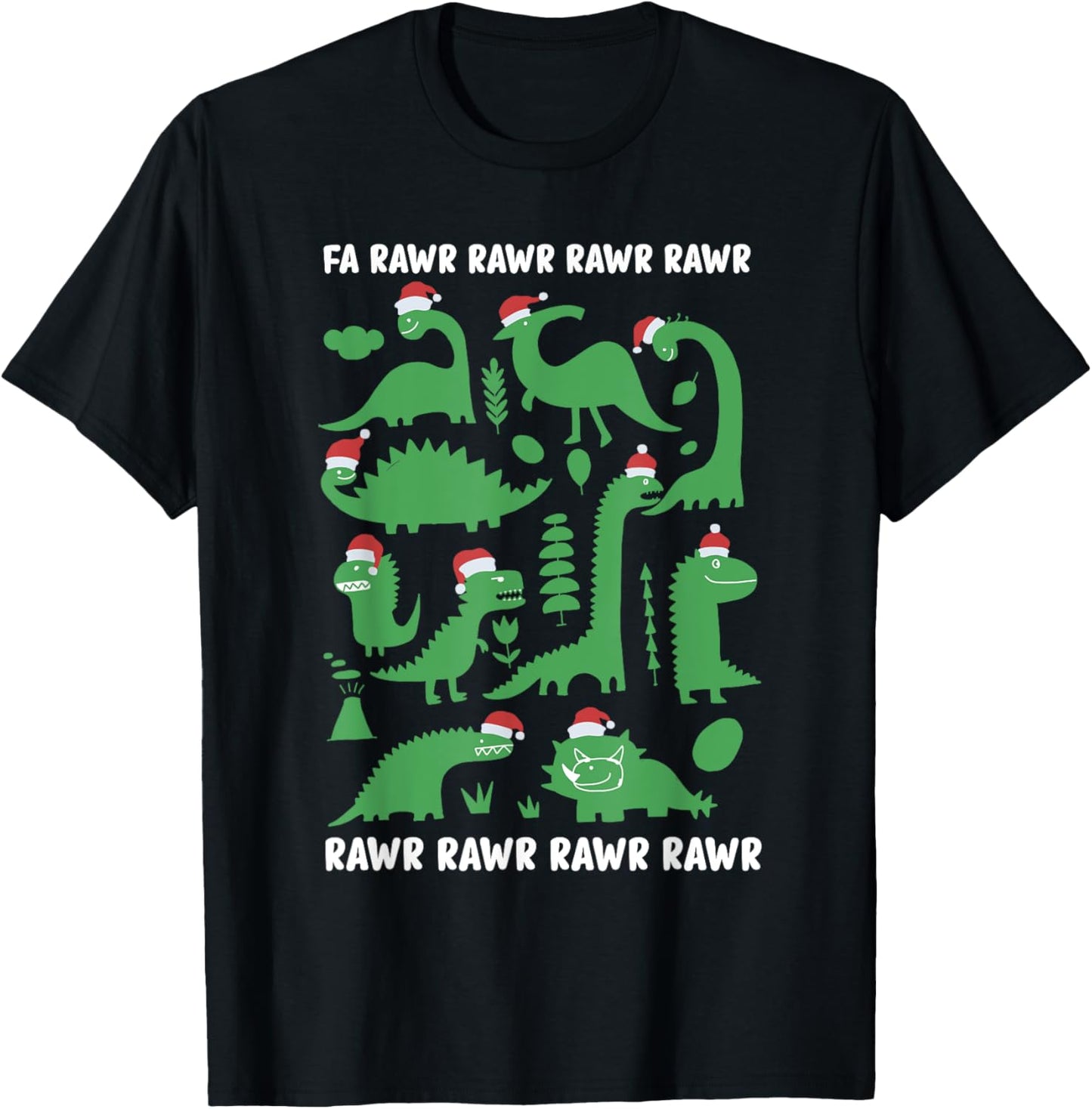 Dinosaur Funny Ugly Christmas T-Shirt