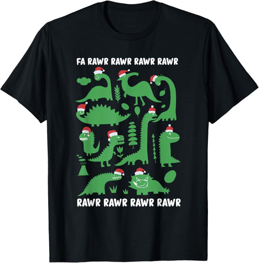 Dinosaur Funny Ugly Christmas T-Shirt