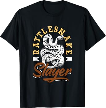 Rattlesnake Hunter Rattlesnake Slayer Funny Crotalus Snake T-Shirt