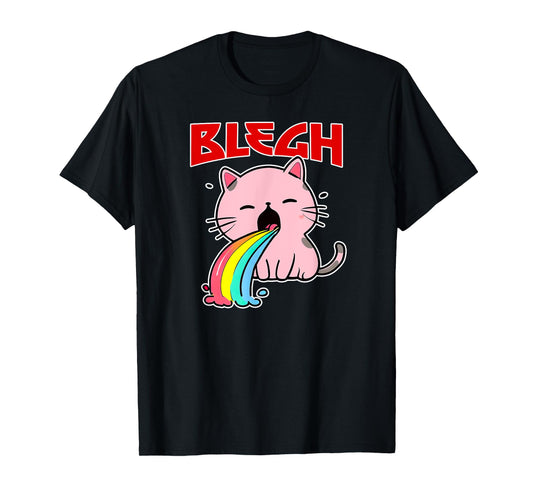 BLEGH Funny death metal cat shirt mosh-pit metalhead clothes Men Women T-Shirt